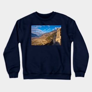 View from Beseno Castle in Trentino, Italy Crewneck Sweatshirt